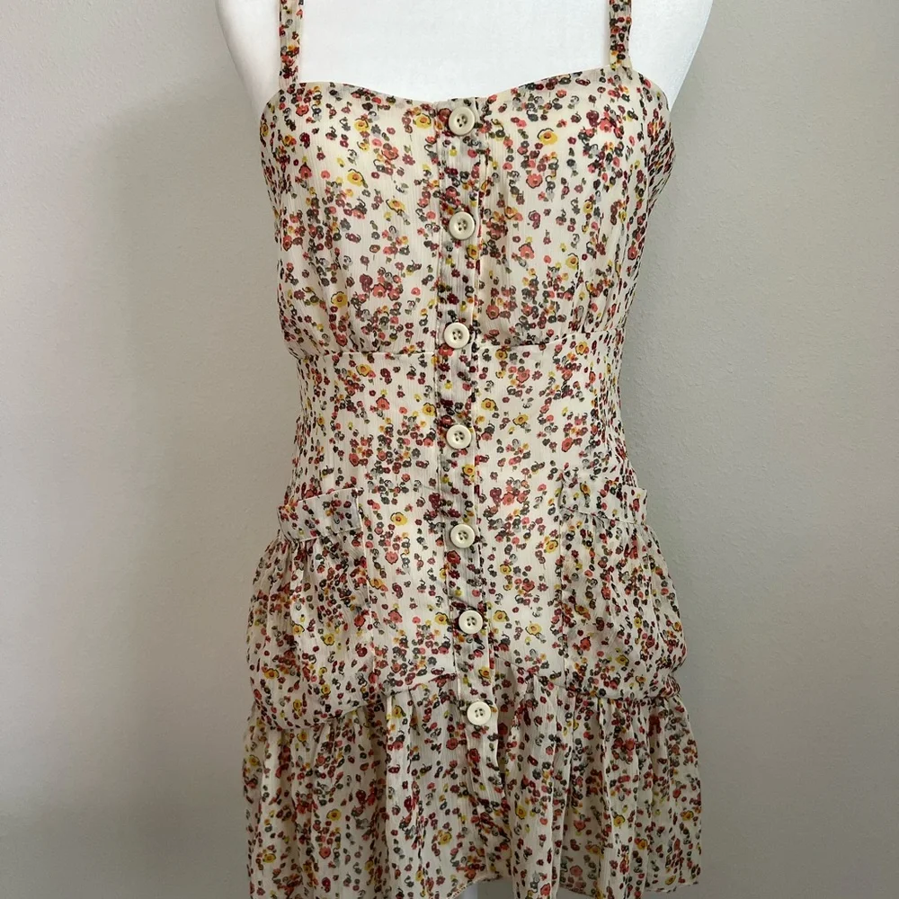 Neiman Marcus Mini Dress with Flowers NWT - Size Small - Picture 1 of 7